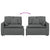 Modular Sofa Armrest End Module with Cushions Dark Grey 100 cm