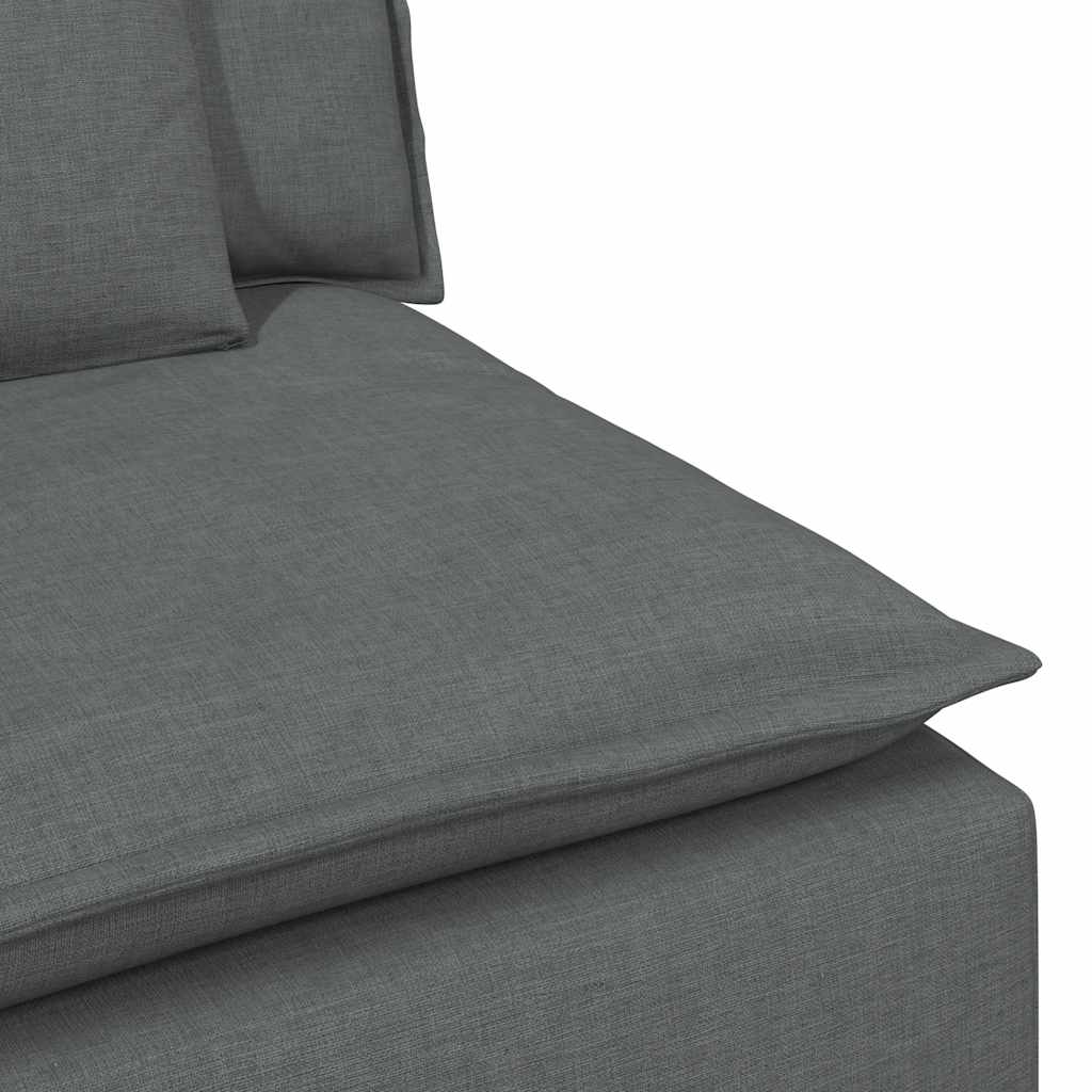 Modular Sofa Armrest End Module with Cushions Dark Grey 100 cm