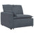 Modular Sofa Armrest End Module with Cushions Dark Grey 100 cm
