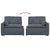 Modular Sofa Armrest End Module with Cushions Dark Grey 100 cm