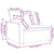 Modular Sofa Armrest End Module with Cushions Dark Grey 100 cm