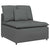 Modular Sofa Centre Module with Cushions Dark Grey 100 cm