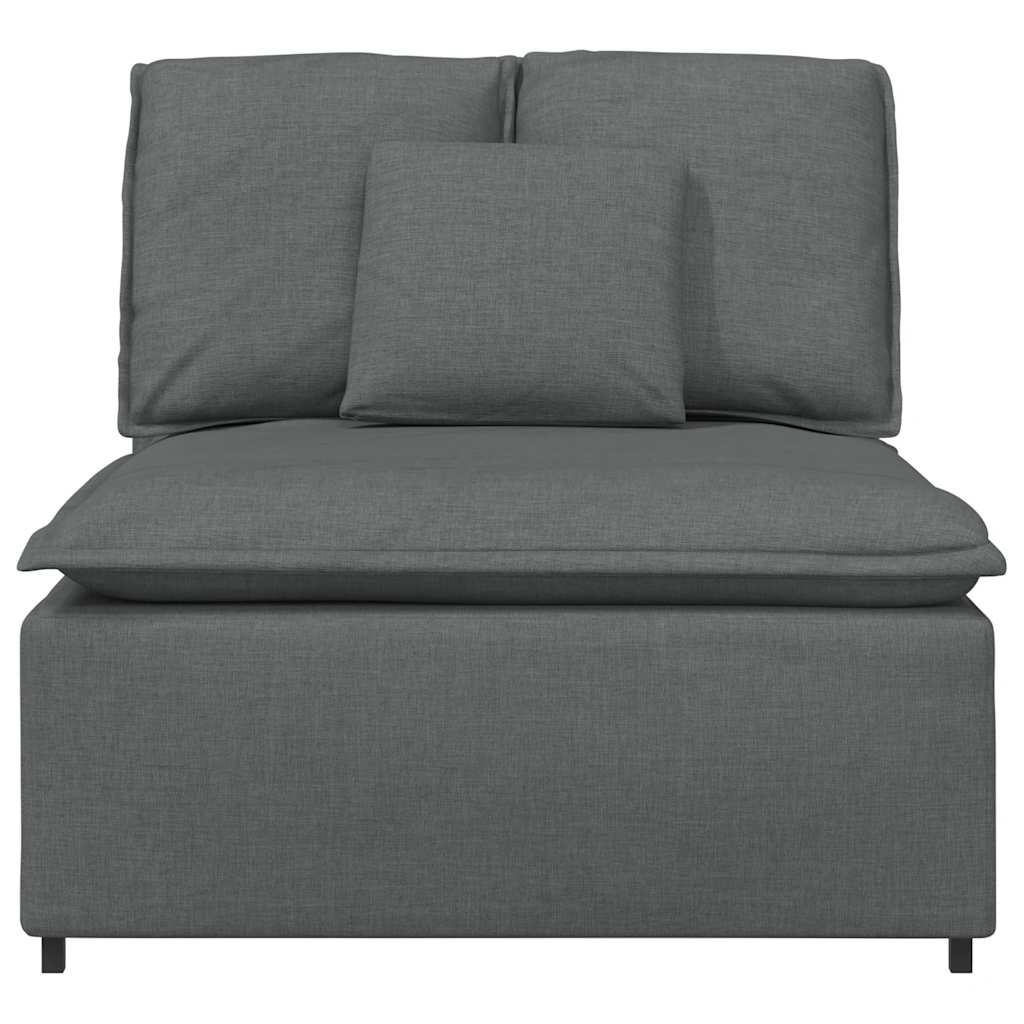 Modular Sofa Centre Module with Cushions Dark Grey 100 cm