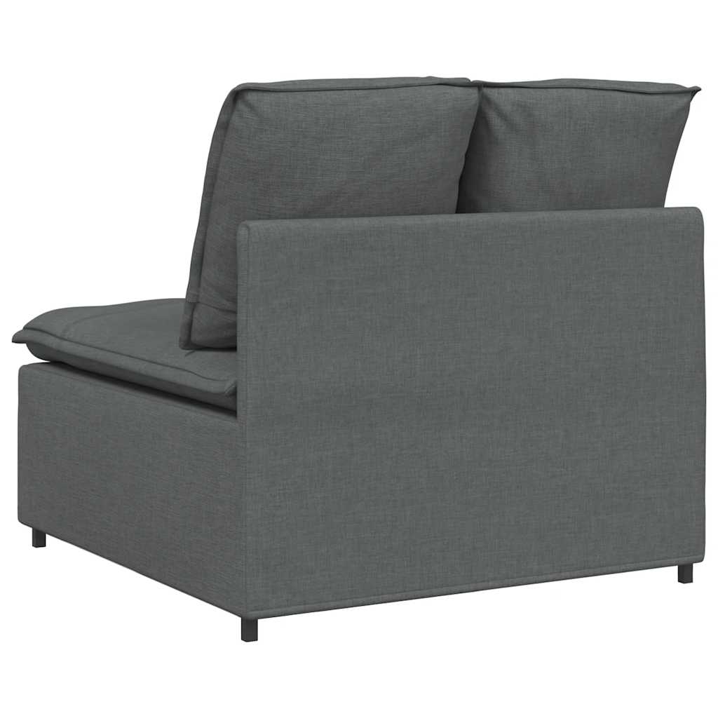 Modular Sofa Centre Module with Cushions Dark Grey 100 cm