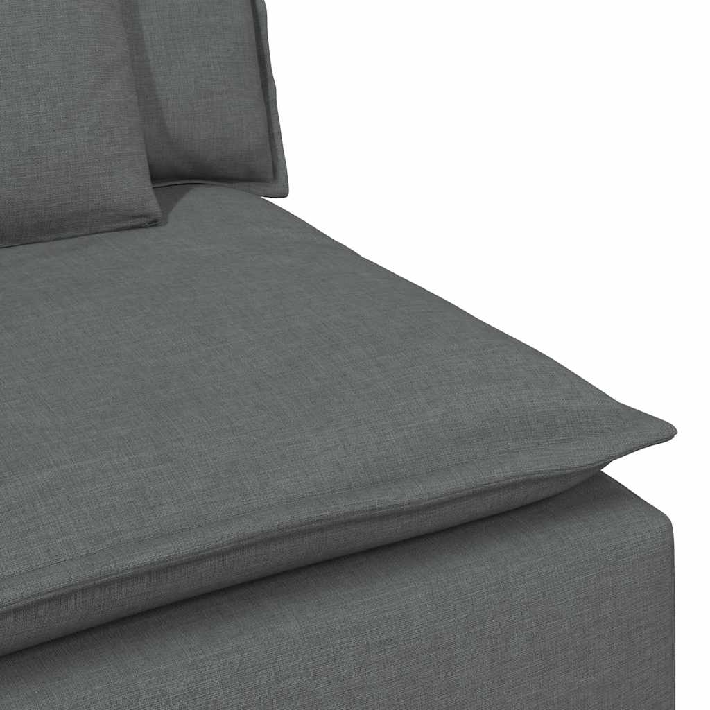 Modular Sofa Centre Module with Cushions Dark Grey 100 cm