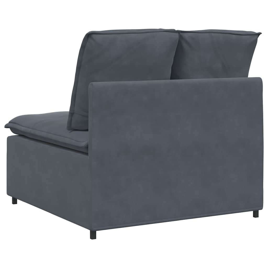 Modular Sofa Centre Module with Cushions Dark Grey 100 cm