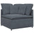 Modular Sofa Corner Module with Cushions Dark Grey 100 cm