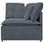 Modular Sofa Corner Module with Cushions Dark Grey 100 cm