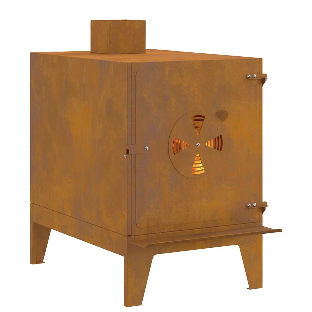 Camping Stove 35x50x60 cm Corten Steel