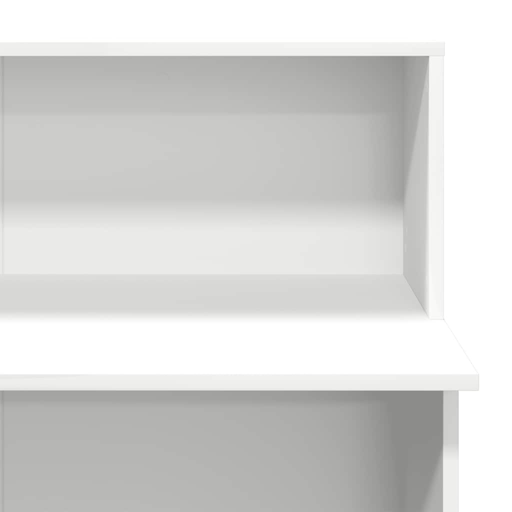 Reception Desk White 100x50x103.5 cm Engineered Wood