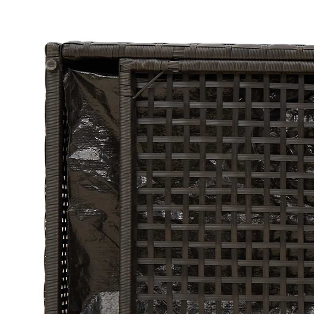 Outdoor Storage Bench with Cushion Black 100 cm Poly Rattan