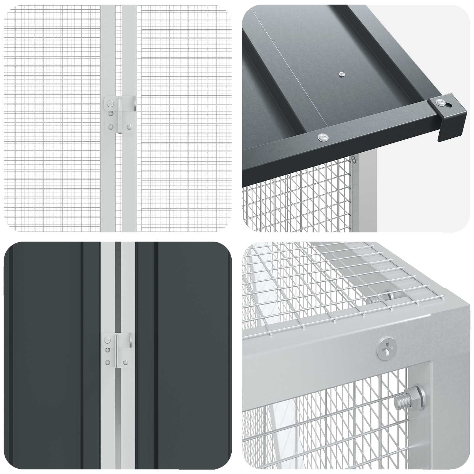 Bird Cage Anthracite 416,5 x 103 x 142 cm Galvanised Steel