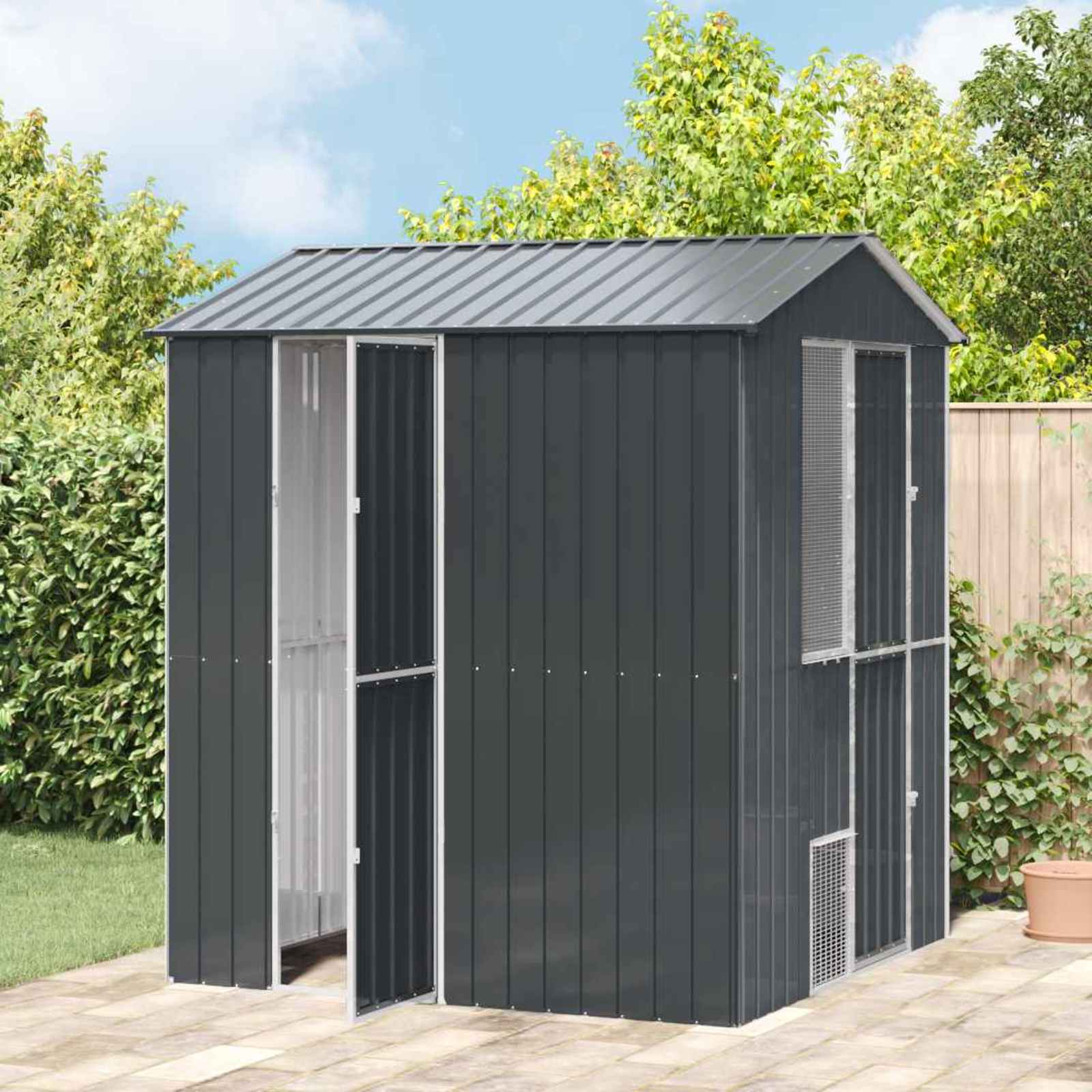 Bird Cage Anthracite 215 x 210 x 247 cm Galvanised Steel