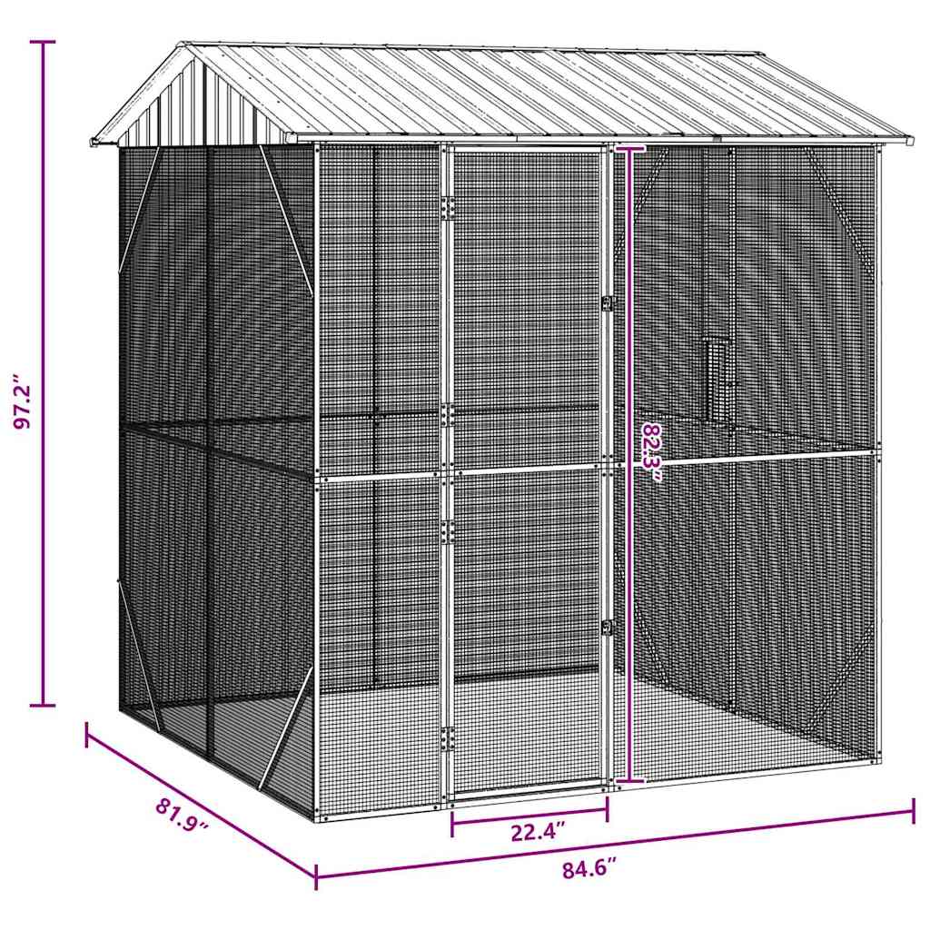 Bird Cage Anthracite 215 x 208 x 247 cm Galvanised steel
