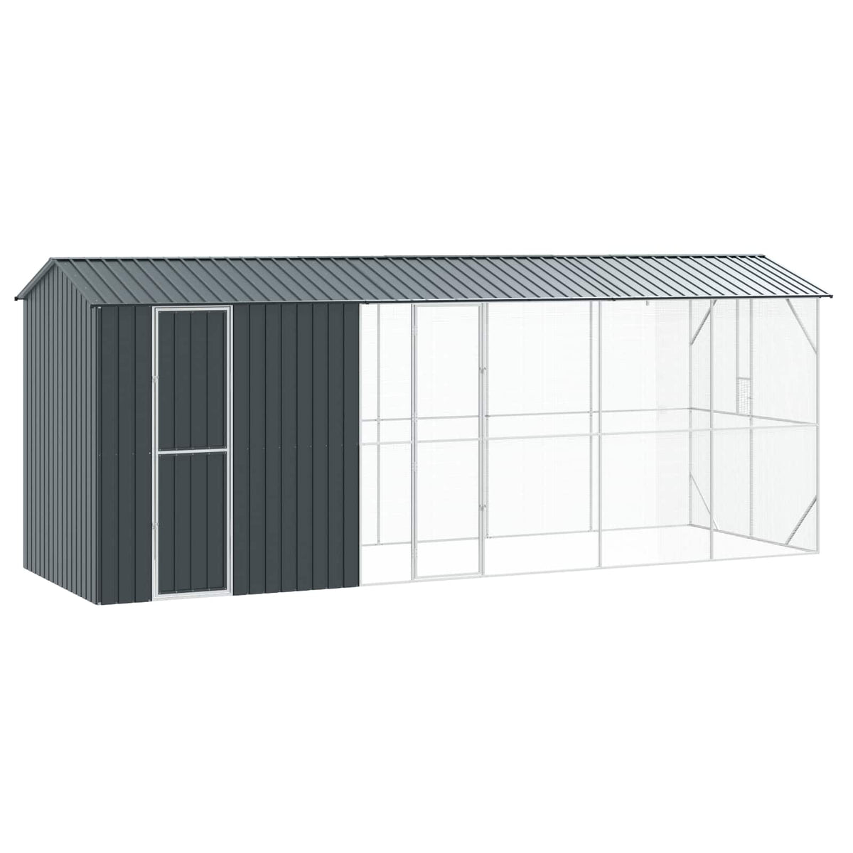 Bird Cage Anthracite 645 x 208 x 247 cm Galvanised Steel