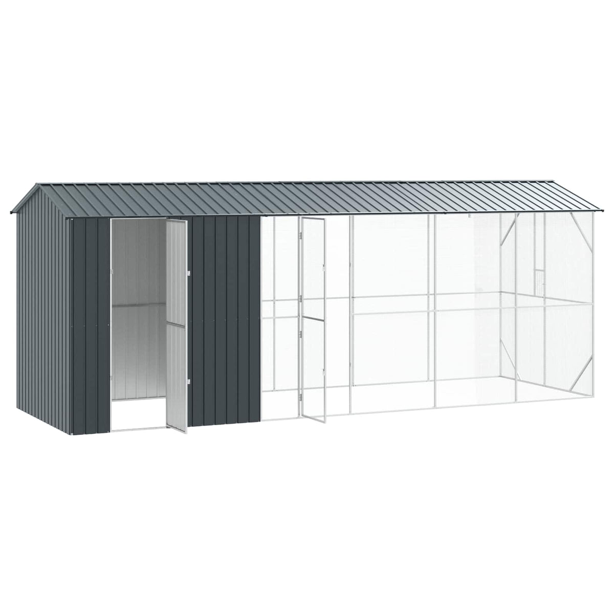 Bird Cage Anthracite 645 x 208 x 247 cm Galvanised Steel