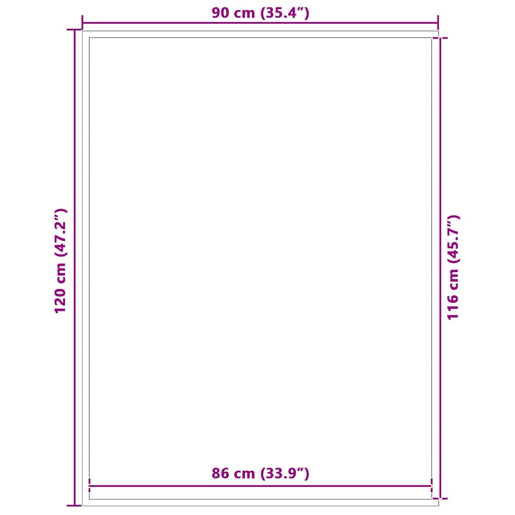 Doormat Black 90x120 cm