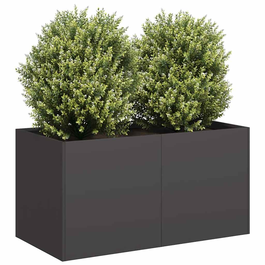 Planter Black 80x40x40 cm Cold-rolled Steel