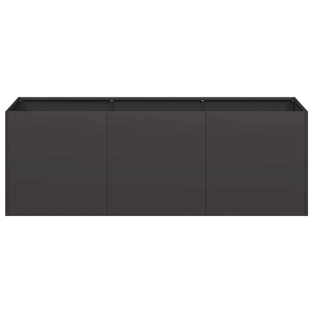 Planter Black 120x40x40 cm Cold-rolled Steel