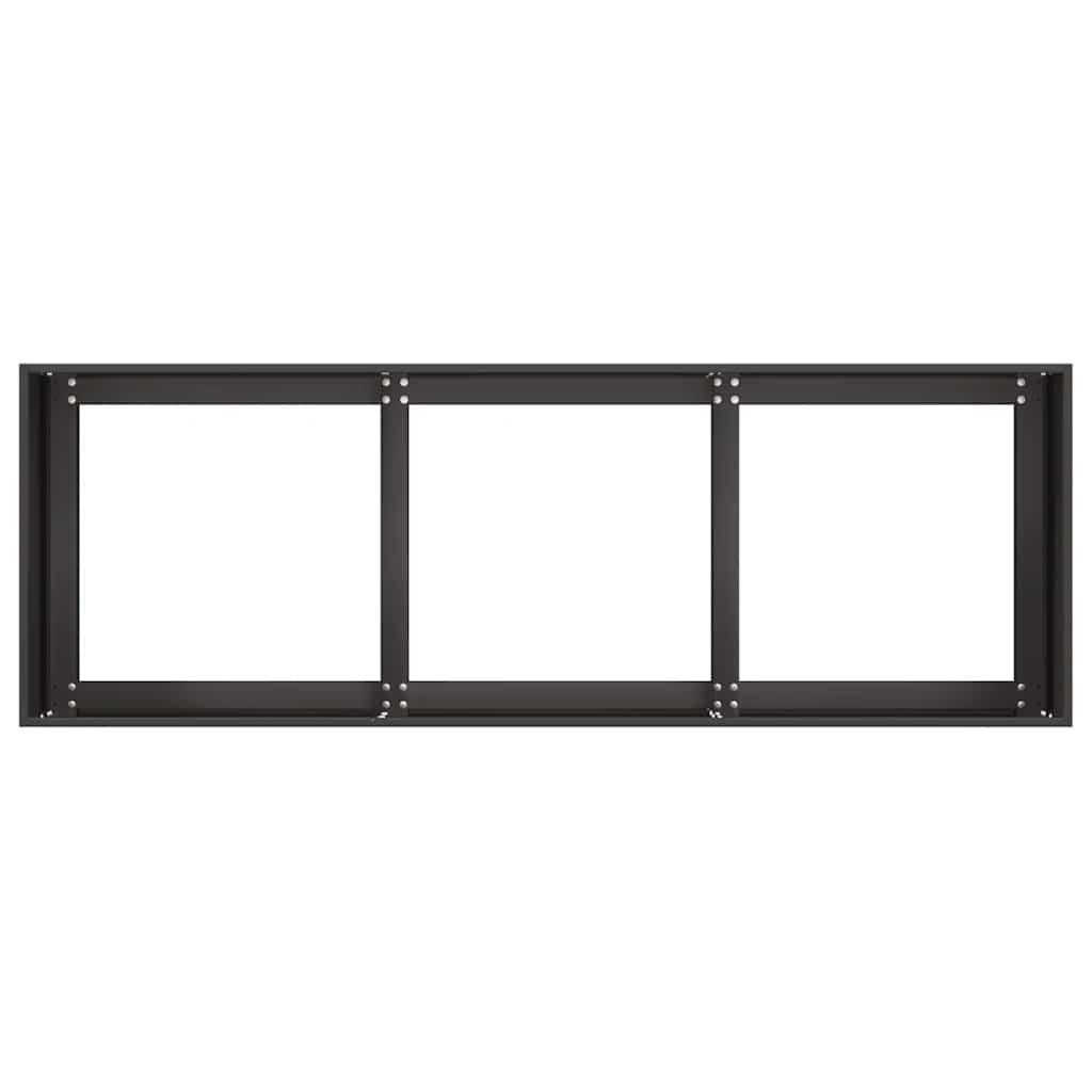 Planter Black 120x40x40 cm Cold-rolled Steel
