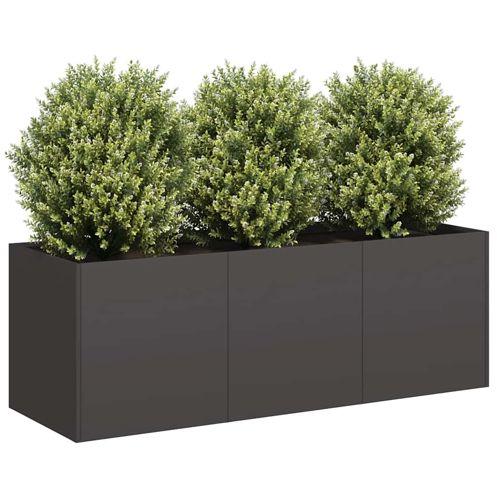 Planter Black 120x40x40 cm Cold-rolled Steel