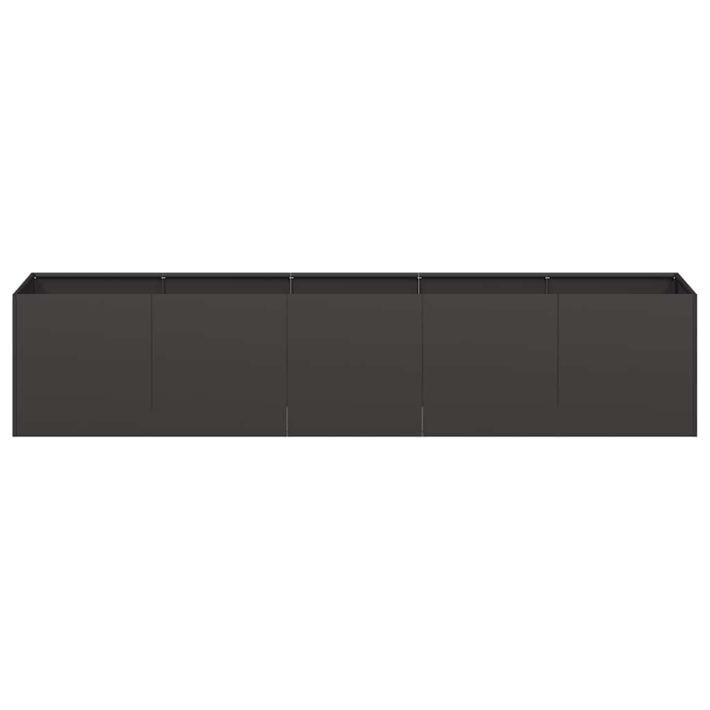 Planter Black 200x40x40 cm Cold-rolled Steel