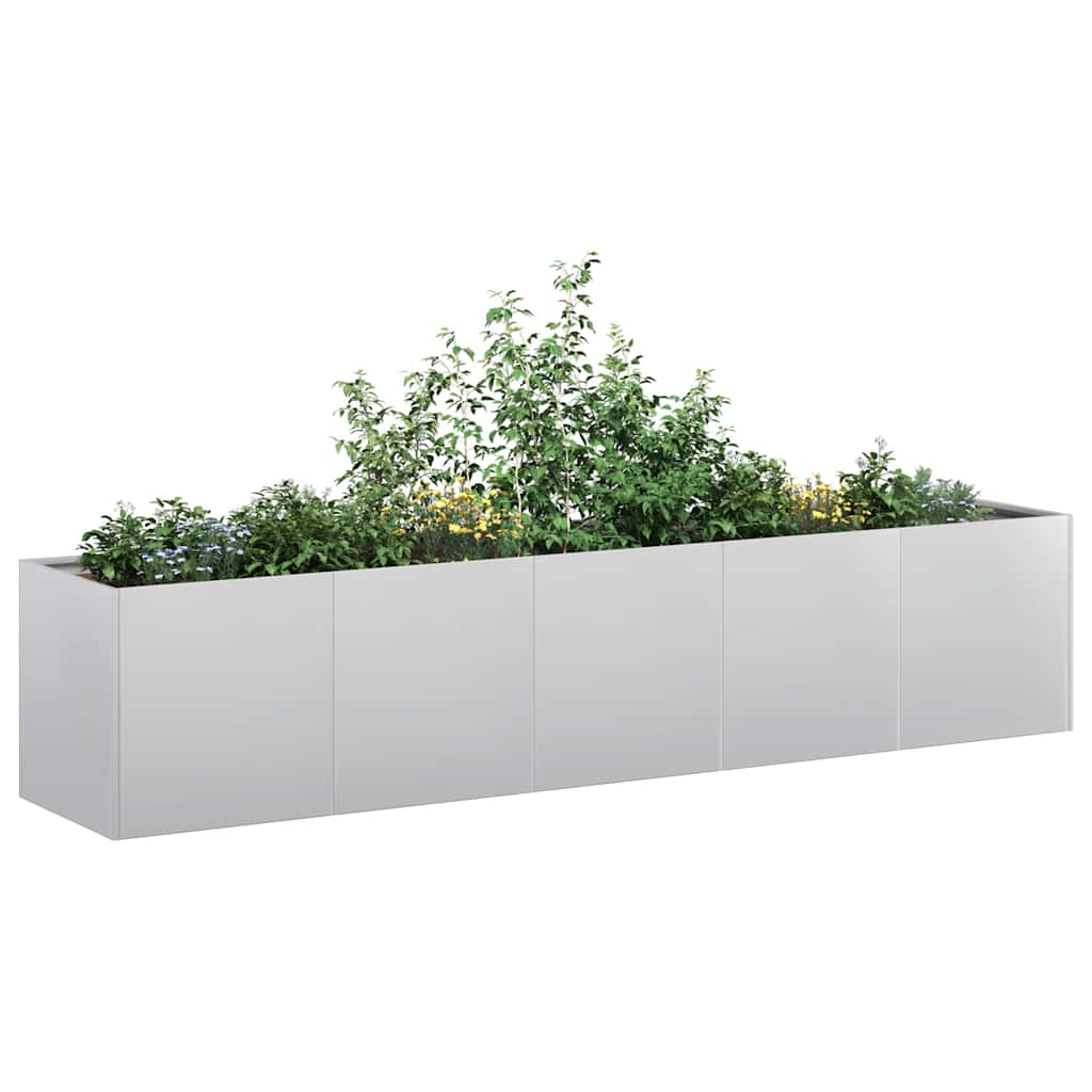 Planter 200x40x40 cm Galvanised Steel