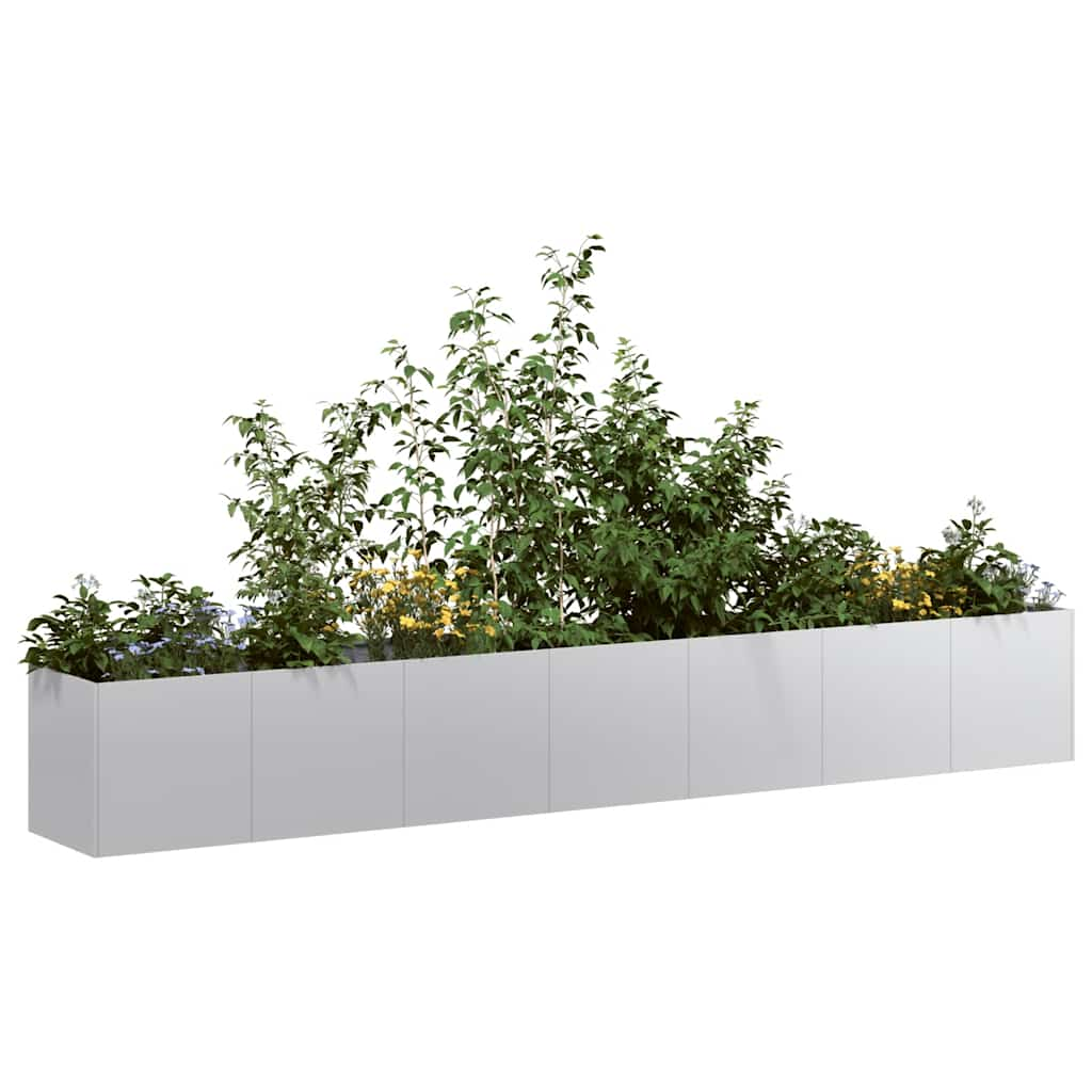 Planter 280x40x40 cm Galvanised Steel