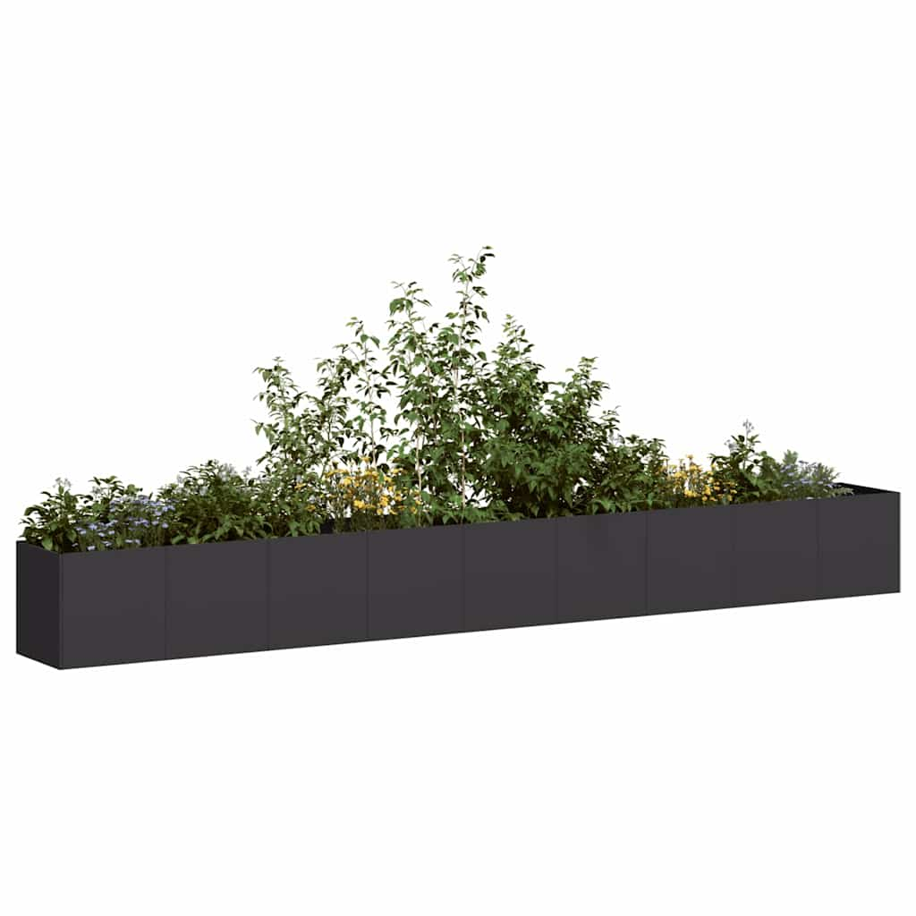 Planter Black 360x40x40 cm Cold-rolled Steel