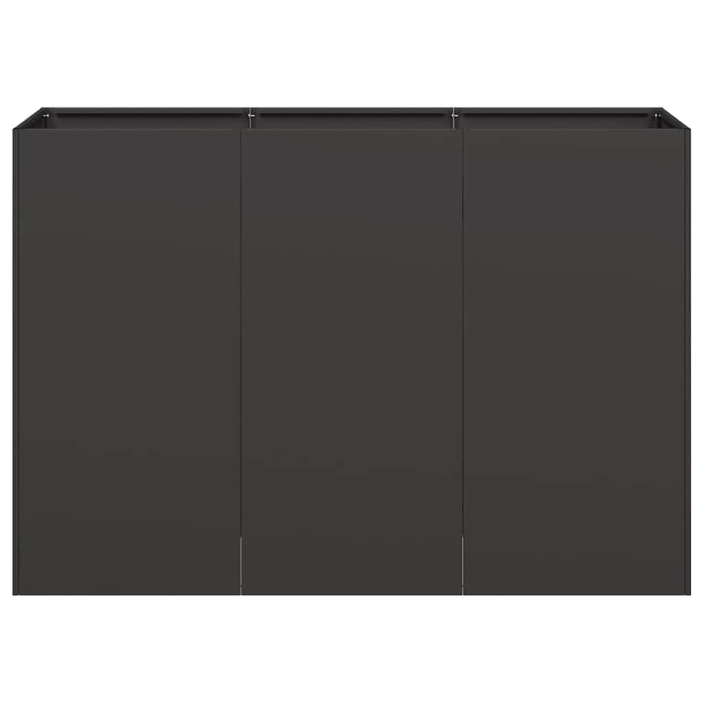 Planter Black 120x40x80 cm Cold-rolled Steel