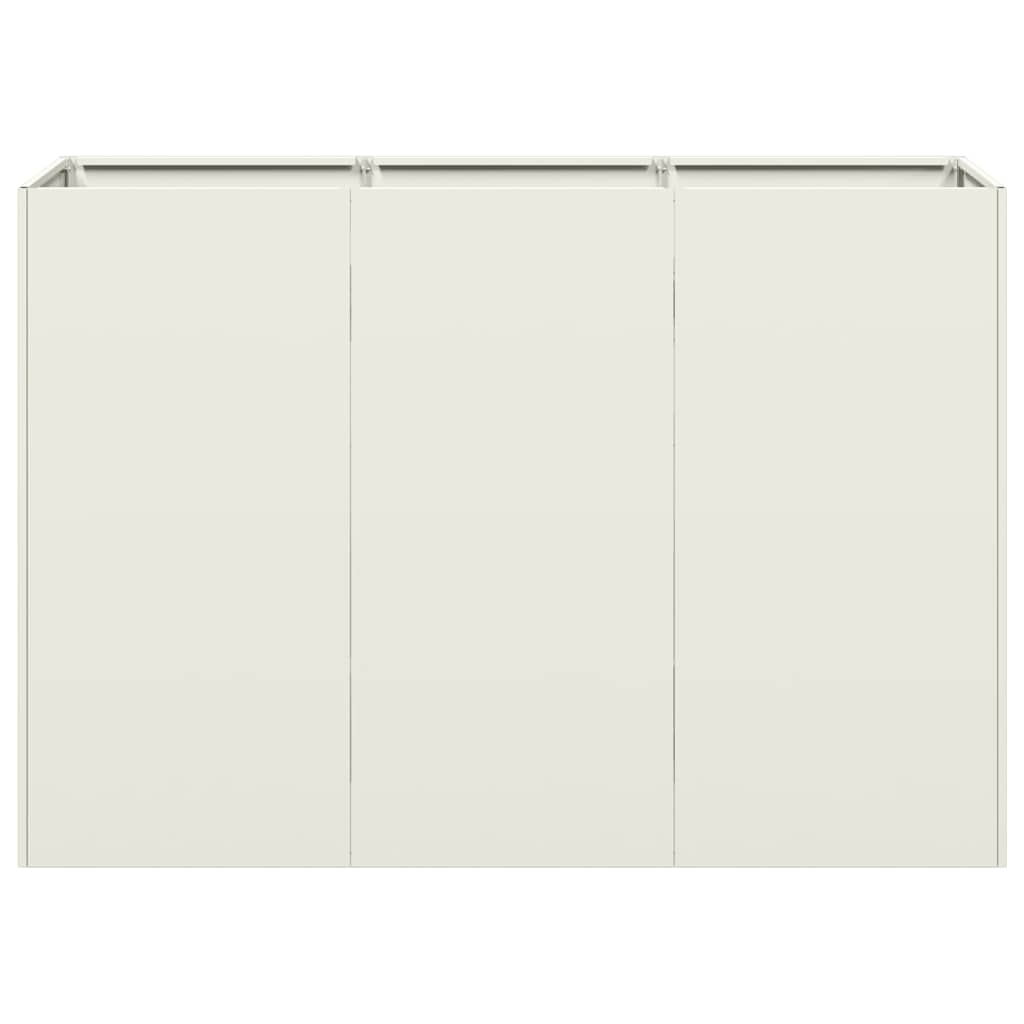 Planter White 120x40x80 cm Cold-rolled Steel