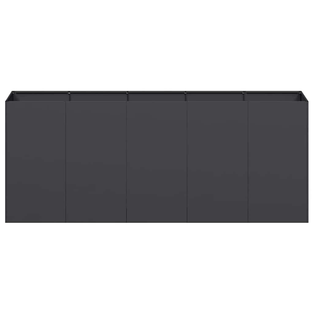 Planter Black 200x40x80 cm Cold-rolled Steel