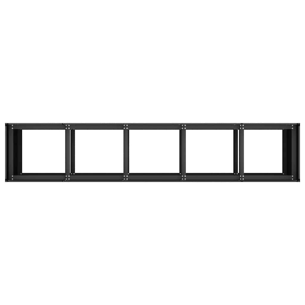 Planter Black 200x40x80 cm Cold-rolled Steel