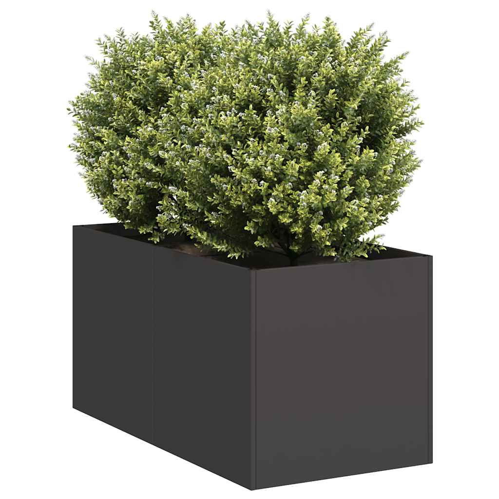 Planter Black 40x80x40 cm Cold-rolled Steel