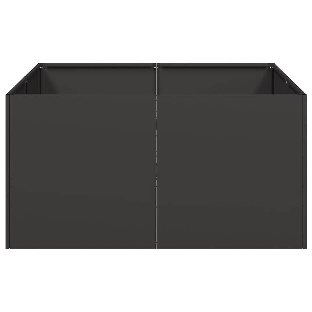 Planter Black 80x80x40 cm Cold-rolled Steel