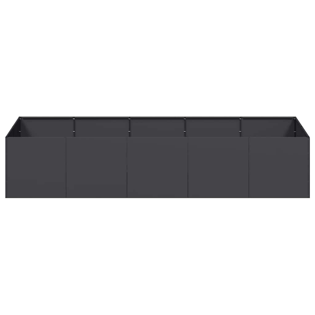 Planter Black 200x80x40 cm Steel