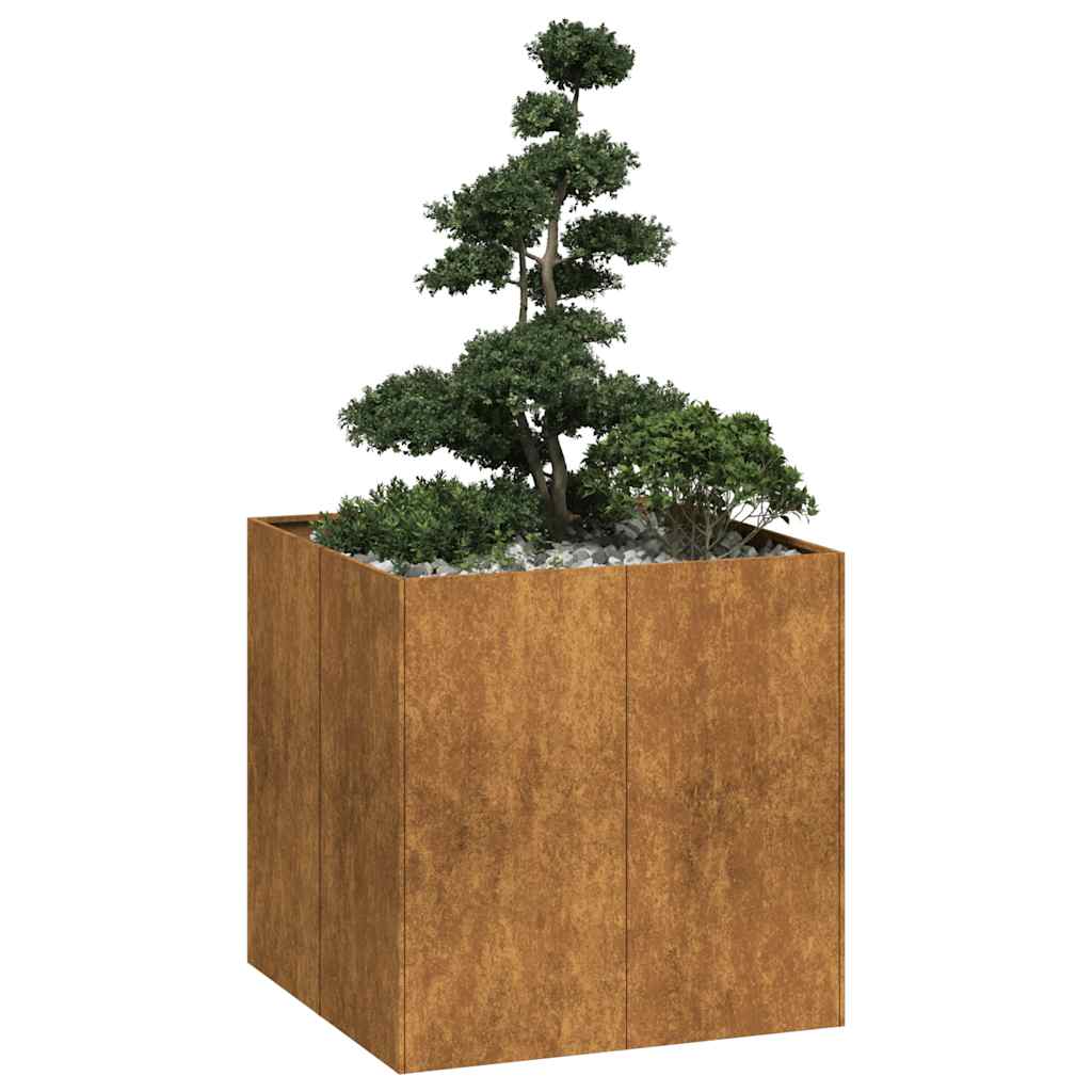 Planter Rusty 80x80x80 cm Weathering Steel