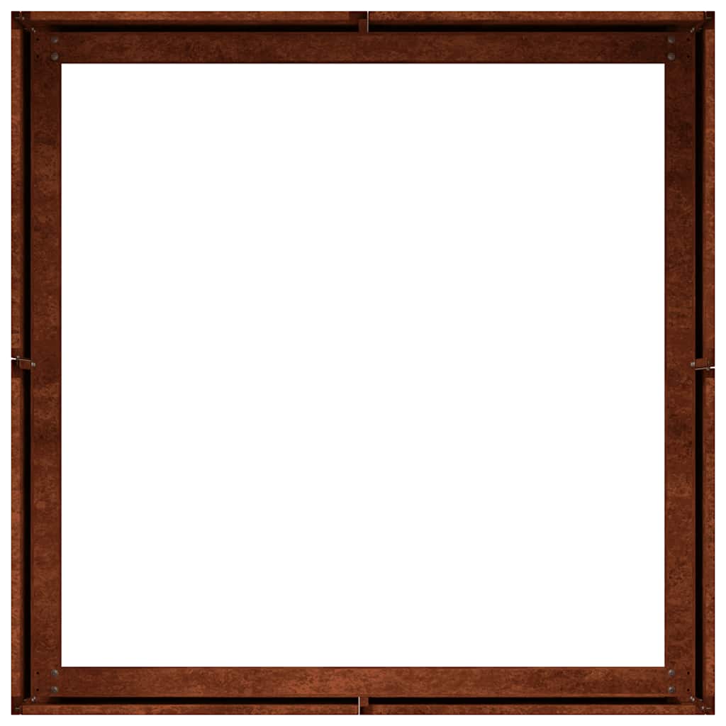 Planter Rusty 80x80x30 cm Weathering Steel