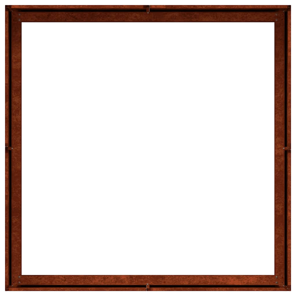 Planter Rusty 100x100x30 cm Weathering Steel