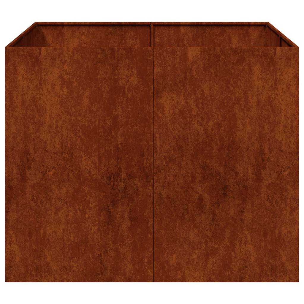 Planter Rusty 100x100x80 cm Weathering Steel