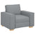 Sofa Set with Cushion 3 pcs Grey 220 x 78 x 84 cm Fabric