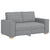 Sofa Set with Cushion 3 pcs Grey 220 x 78 x 84 cm Fabric
