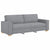 Sofa Set with Cushion 3 pcs Grey 220 x 78 x 84 cm Fabric
