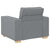 Sofa Set with Cushion 3 pcs Grey 220 x 78 x 84 cm Fabric