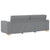 Sofa Set with Cushion 3 pcs Grey 220 x 78 x 84 cm Fabric