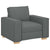 Sofa Set with Cushion 3 pcs Grey 220 x 78 x 84 cm Fabric