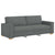 Sofa Set with Cushion 3 pcs Grey 220 x 78 x 84 cm Fabric