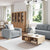 Sofa Set with Cushion with Pillow 3 pcs Grey Fabric