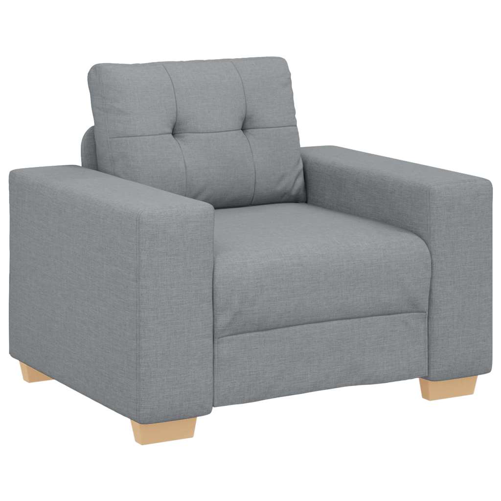 Sofa Set with Cushion with Pillow 3 pcs Grey Fabric
