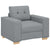 Sofa Set with Cushion with Pillow 3 pcs Grey Fabric